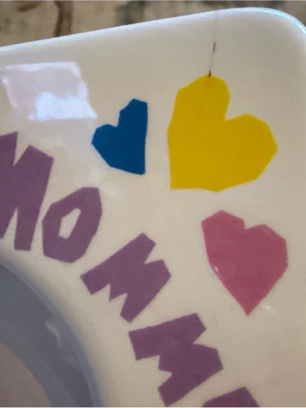 VTG Russ Berrie Ceramic I Love My Mommy Photo Frame 6x5